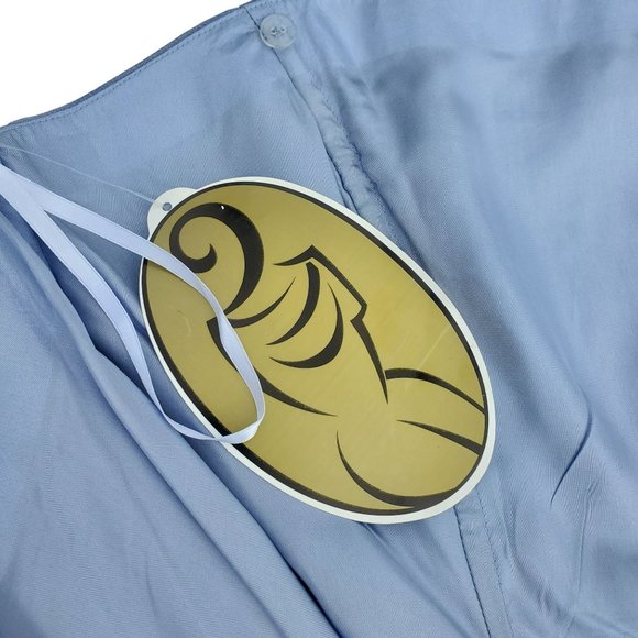 Vintage Watters and Watters Light Blue Strapless Chiffon Maxi Dress Size 2 - Picture 12 of 13